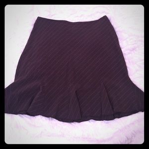 Brown & white flared pencil skirt